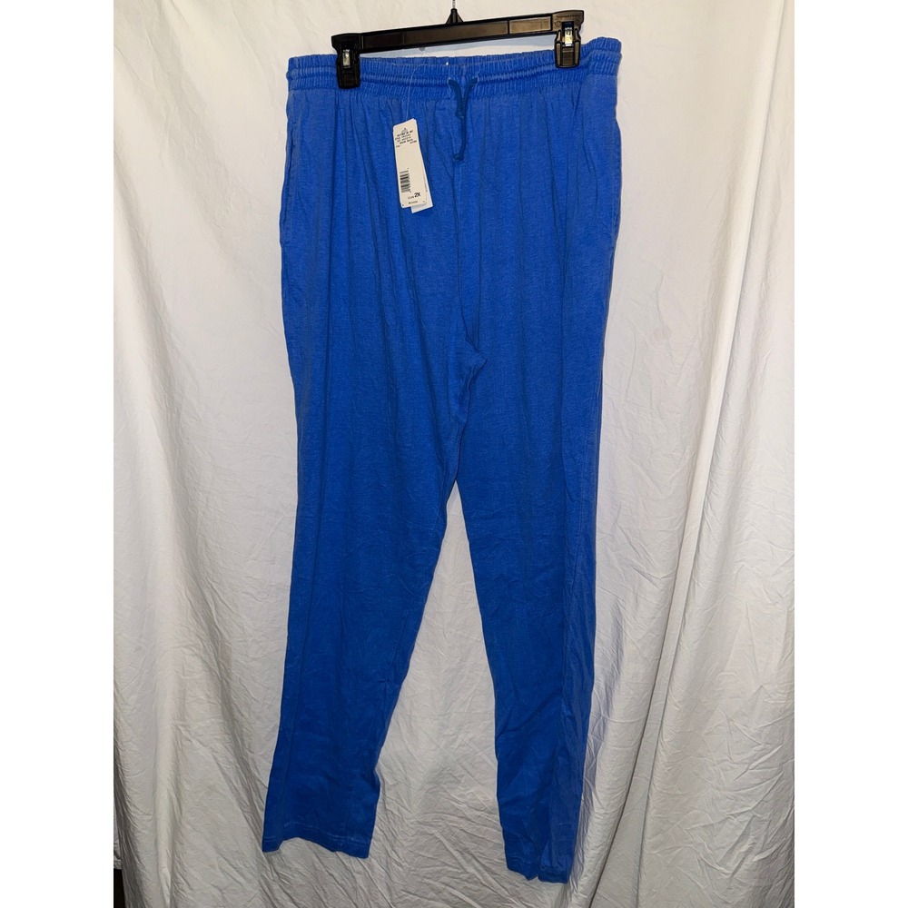 Jones New York Sport Mens 2X Blue Cotton Lounge Pants Ocean Royal NWT